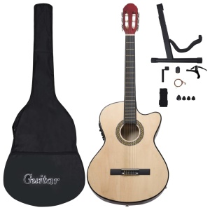 Set chitară acustică occidentală 12 piese 6 corzi cu egalizator - Img 2