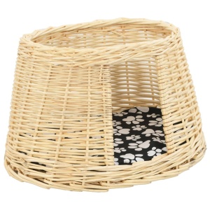 Set coșuri pisici cu perne 3 piese 47x34x60 cm salcie naturală - Img 7