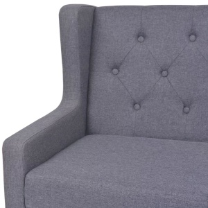 Set de canapele, 2 piese, material textil, gri - Img 12