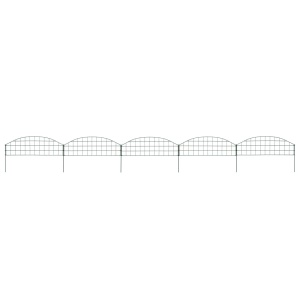 Set gard de iaz arcuit, verde, 77,3 x 26 cm