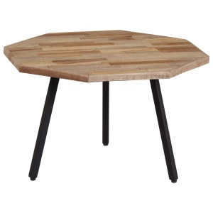 Set măsuțe de cafea, 2 piese, lemn de tec reciclat, hexagon - Img 3