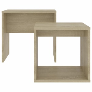 Set măsuțe de cafea, stejar Sonoma, 48 x 30 x 45 cm, PAL - Img 4