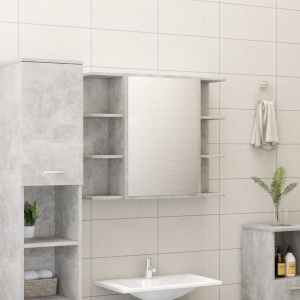Set mobilier baie, 3 piece, gri beton, PAL - Img 8