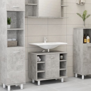 Set mobilier baie, 3 piece, gri beton, PAL - Img 12