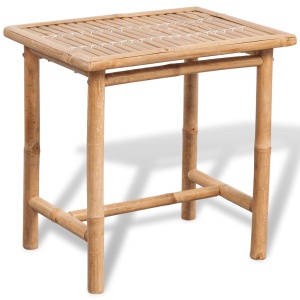 Set mobilier bistro cu perne, 3 piese, bambus - Img 2