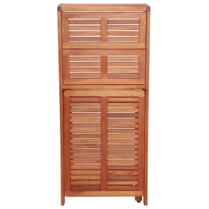 Set mobilier bistro pliabil, 3 piese, lemn masiv de acacia - Img 12