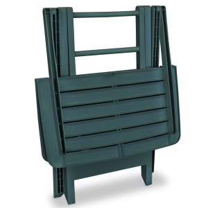 Set mobilier bistro pliabil, 3 piese, verde, plastic - Img 6