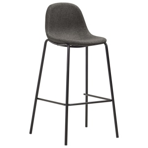 Set mobilier de bar, 5 piese, gri inchis, material textil - Img 5