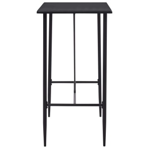 Set mobilier de bar, 5 piese, negru, material textil - Img 4