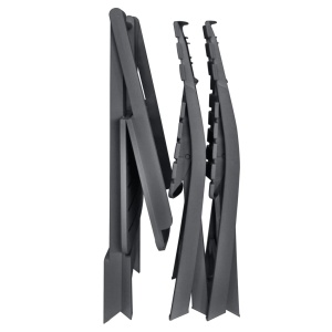 Set mobilier de bistro pliabil, 3 piese, antracit, plastic - Img 7