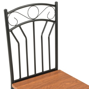 Set mobilier de bucătărie, 5 piese, maro, MDF și oțel - Img 10