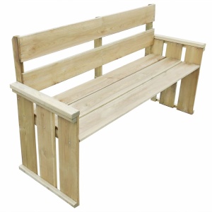 Set mobilier de exterior, 4 piese, lemn de pin tratat - Img 3