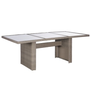 Set mobilier de exterior, 9 piese, maro, poliratan - Img 8