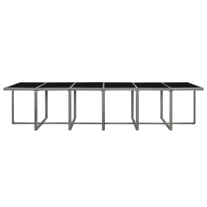 Set mobilier de exterior cu perne 17 piese antracit poliratan - Img 8