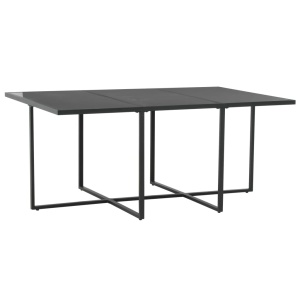 Set mobilier de exterior cu perne, 7 piese, negru, poliratan - Img 8