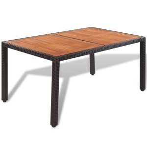 Set mobilier de exterior cu perne, 7 piese, poliratan - Img 3