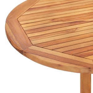 Set mobilier de exterior pliabil, 5 piese, lemn masiv de tec - Img 6