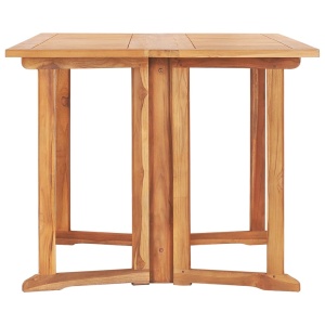 Set mobilier de exterior pliabil, 7 piese, lemn masiv de tec - Img 4