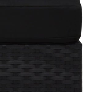 Set mobilier de grădină, 2 piese, negru, poliratan - Img 12