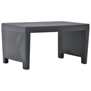 Set mobilier de grădină, 3 piese, antracit, plastic - Img 3