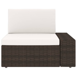 Set mobilier de grădină, 3 piese, maro, poliratan - Img 3