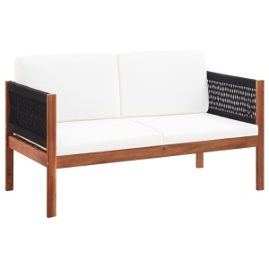 Set mobilier de grădină, 4 piese, lemn masiv de acacia - Img 2