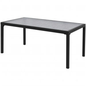 Set mobilier de grădină, 4 piese, negru, textilenă - Img 3