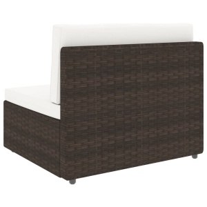Set mobilier de grădină, 5 piese, maro, poliratan - Img 5