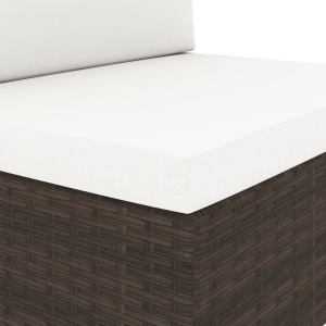 Set mobilier de grădină, 5 piese, maro, poliratan - Img 11