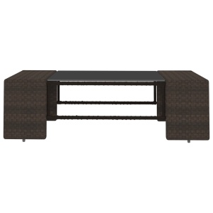 Set mobilier de grădină, 5 piese, maro, poliratan - Img 10