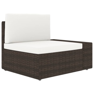 Set mobilier de grădină, 6 piese, maro, poliratan - Img 4