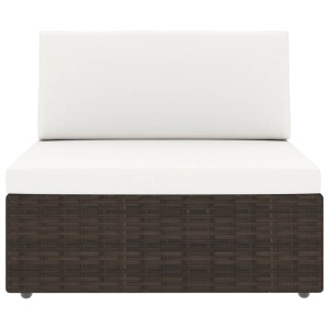 Set mobilier de grădină, 7 piese, maro, poliratan - Img 3