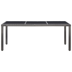Set mobilier de grădină, 9 piese, gri, poliratan - Img 3