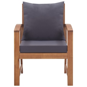 Set mobilier de grădină cu perne, 4 piese, lemn masiv de acacia - Img 9