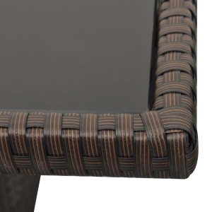 Set mobilier de grădină cu perne, 4 piese, maro, poliratan - Img 12