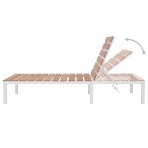 Set mobilier de grădină cu perne, 5 piese, aluminiu și WPC - Img 12