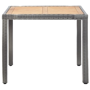 Set mobilier de grădină cu perne, 5 piese, gri, poliratan - Img 3