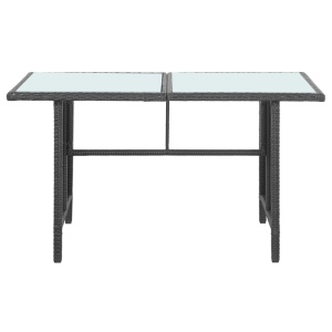 Set mobilier de grădină cu perne, 5 piese, negru, poliratan - Img 10