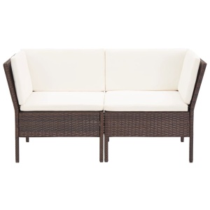 Set mobilier de grădină cu perne, 8 piese, maro, poliratan - Img 7