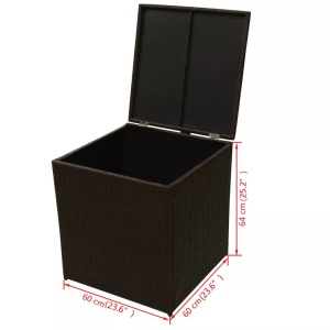 Set mobilier de grădină cu perne, 8 piese, maro, poliratan - Img 6