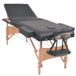 Set taburet și masă de masaj pliabilă in 3 zone, grosime 10 cm, negru - Img 3
