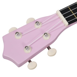 Set ukulele soprano, cu husă, pentru copii, roz, 21" - Img 7