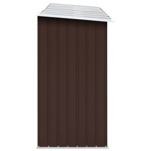 Șopron depozitare lemne, maro, 330x84x152 cm, oțel galvanizat - Img 4
