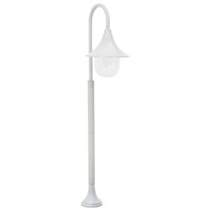 Stâlp de iluminat pentru grădină, alb, 120 cm, aluminiu, E27