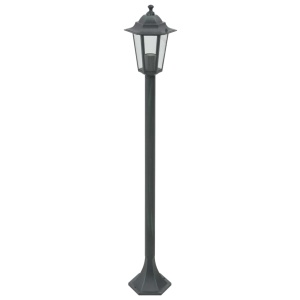 Stâlp iluminare grădină 6 buc. E27 110 cm aluminiu verde inchis - Img 2