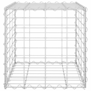 Strat inălțat cub gabion, 40 x 40 x 40 cm, sârmă de oțel - Img 3