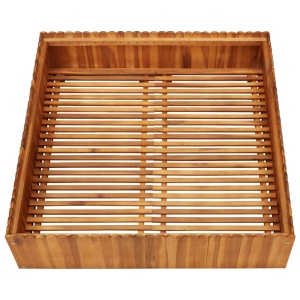 Strat inălțat de grădină, 100x100x25 cm, lemn masiv de acacia - Img 3