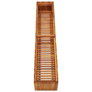 Strat inălțat de grădină, 150x30x25 cm, lemn masiv de acacia - Img 4