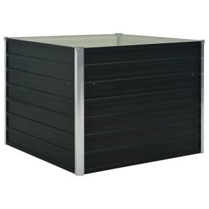 Strat inălțat de grădină antracit 100x100x77 cm oțel galvanizat - Img 3