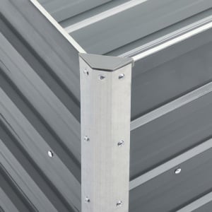 Strat inălțat de grădină gri 240 x 40 x 45 cm oțel galvanizat - Img 2